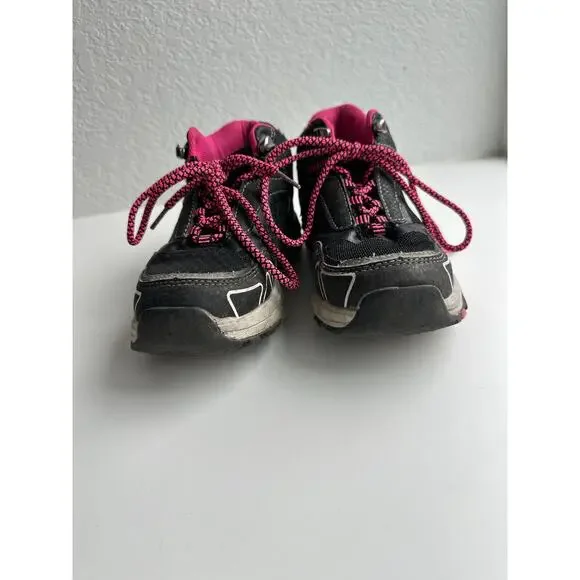 Girls Black & Pink Hiking Boots Size 11 Trail Sneakers - Picture 2 of 6